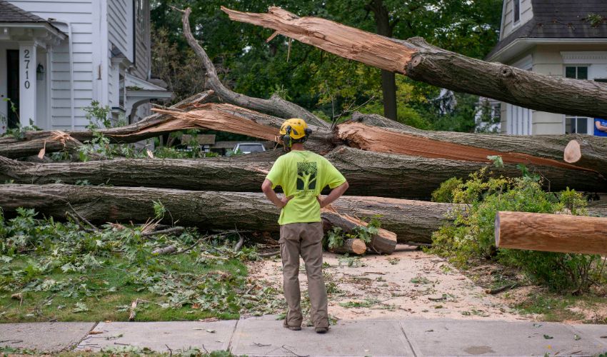 Emergency tree removal for independent Tree crew.