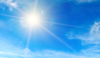 The sun shining during the 2024 Ohio drought in Moreland Hills, OH.